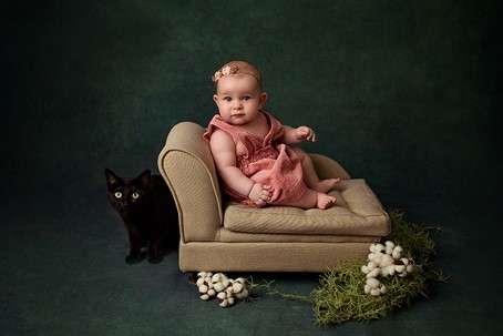 Plus belle photo de bébé avec un chat